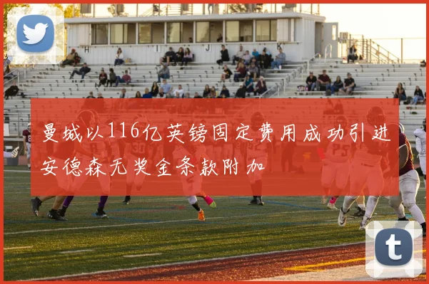 曼城以116亿英镑固定费用成功引进安德森无奖金条款附加